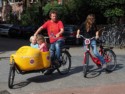 A bicycle with a compartment for the kids