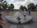 Kids playing on an art installation in the Museumplein park