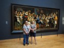 Linda and June in front of the Banquet of the Crossbowmen's Guild