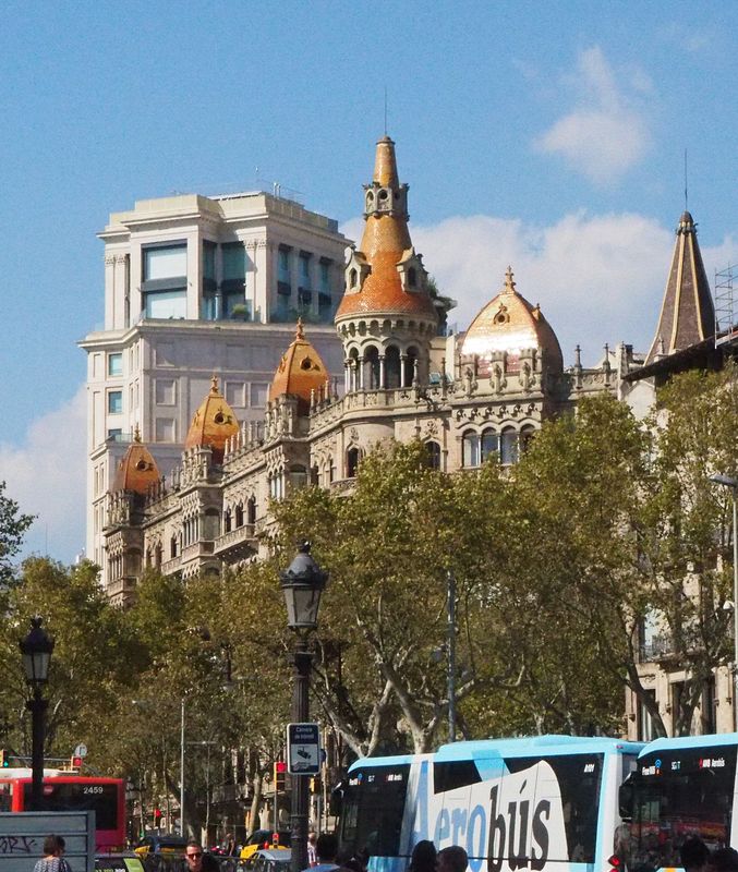 Colorful roof spires