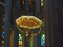 Crucifixion hanging under an umbrella