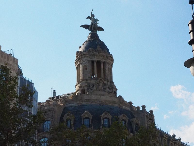 Dome with someone riding a bird