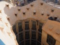 Looking down into the courtyard