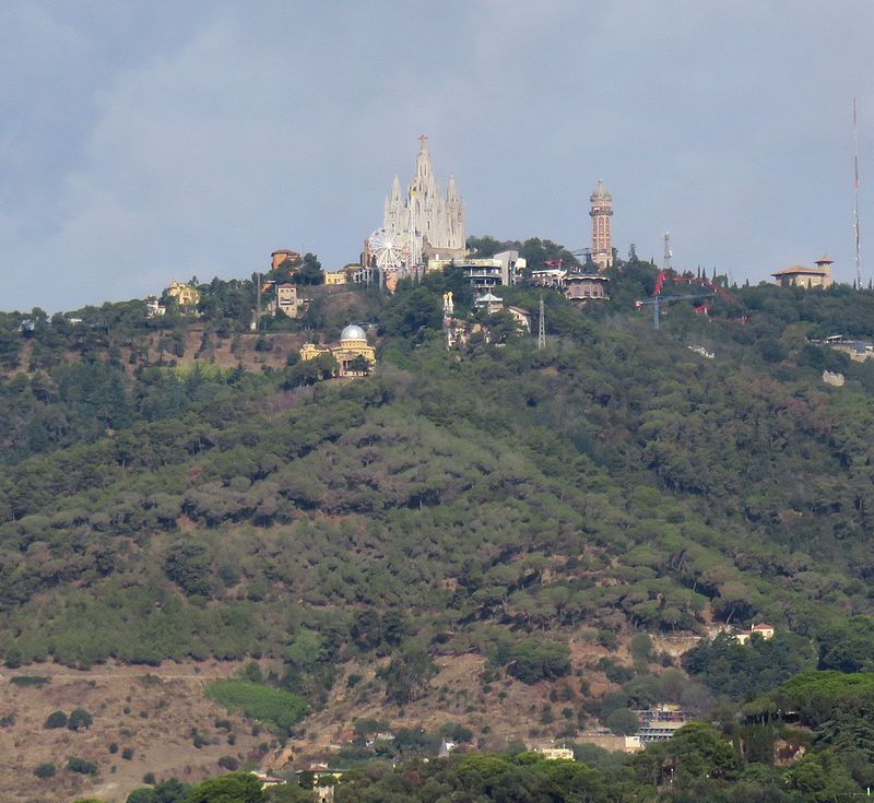 Sagrat Cor church in the distance