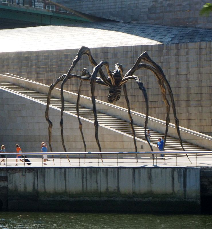 A huge spider at the Guggenheim