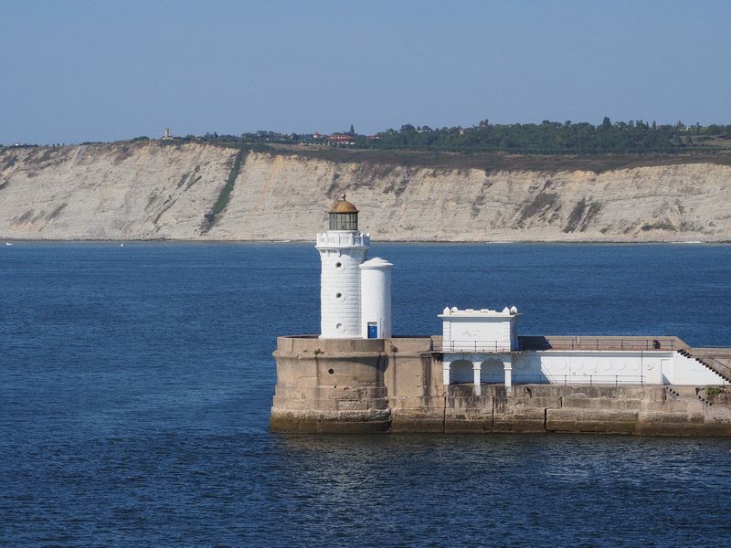 Lighthouse as we leave the harbor