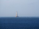 A lighthouse in the distance as we enter the Gironde River on our way to Bordeaux