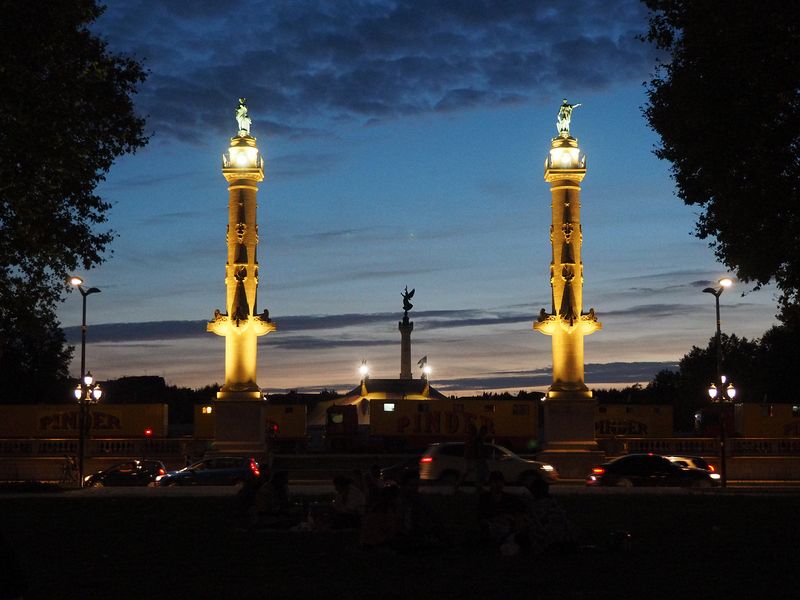 Monuments at dusk