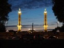 Monuments at dusk