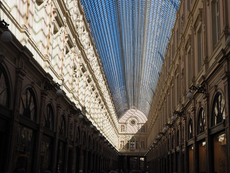 Galeries Royale shopping center with glass roof