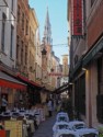 More restaurants with the tower of City Hall in the background