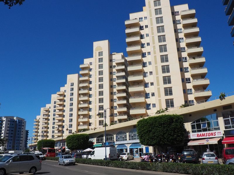 High-rise apartments line the oceanfront