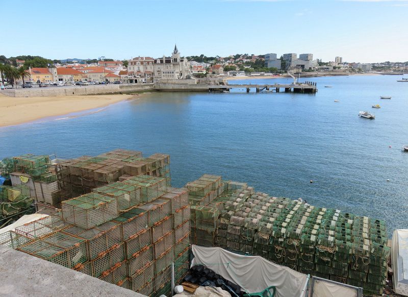 Crab and lobster pots at Cascais harbor