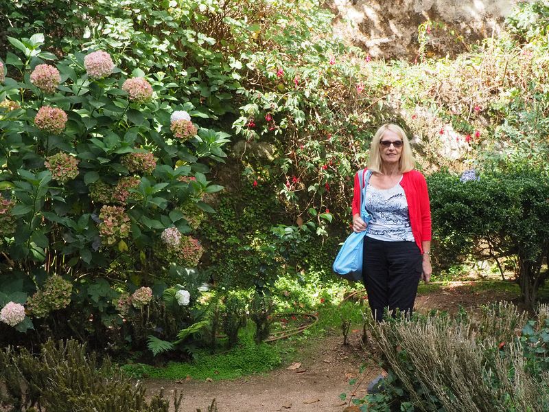 Eloise in one of the many palace gardens