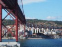 Going under the Ponte 25 de Abril bridge