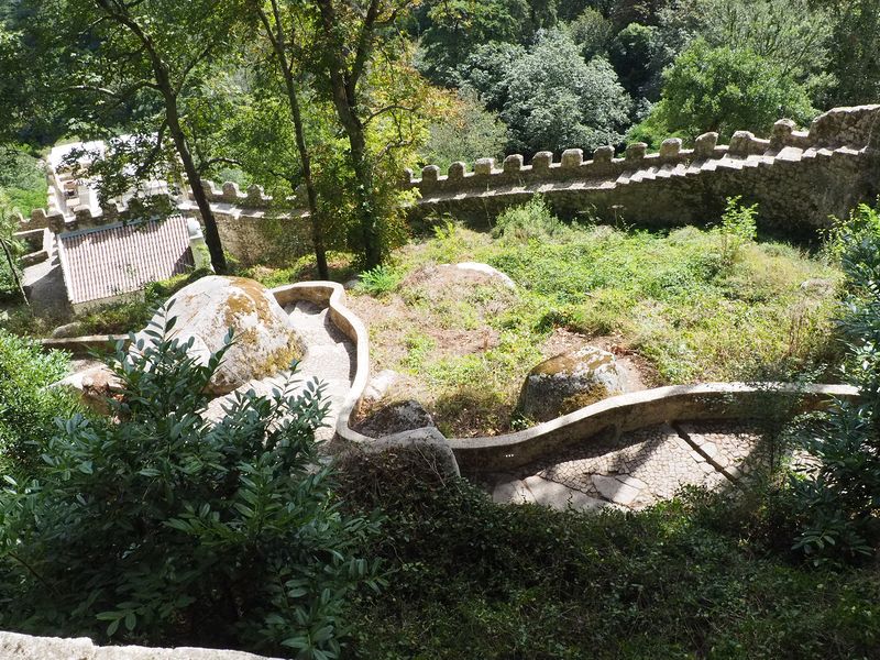 Walkways along the castle walls