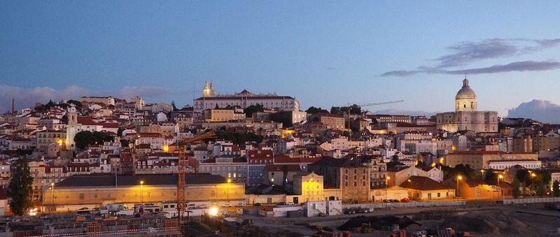 We arrive in Lisbon at dawn