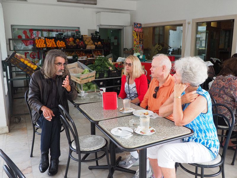 We stop for a snack at Zappa's neighborhood cafe