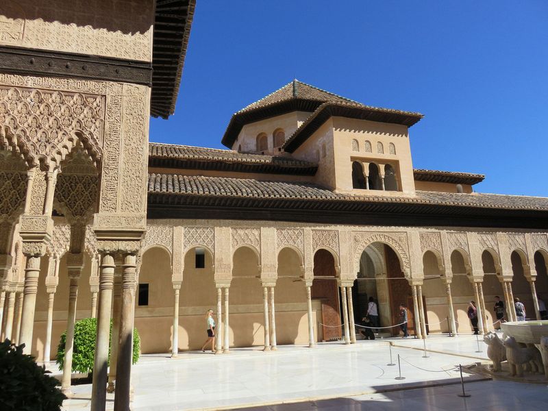 Another view of the Courtyard of the Lions