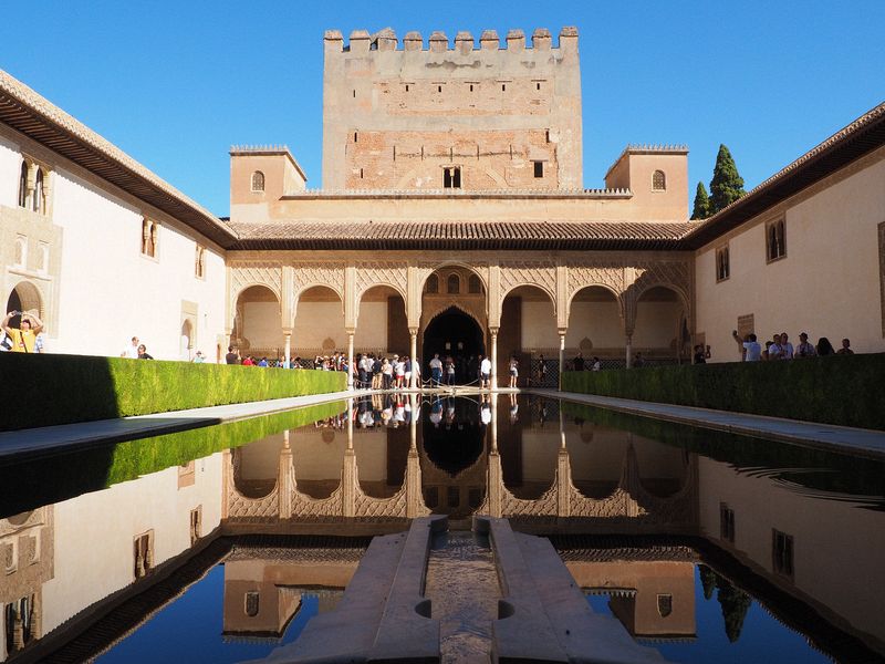 Courtyard reflecting pool