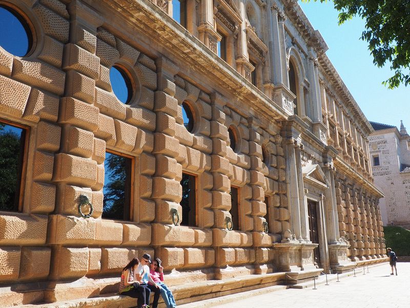 Outside of the Palace of King Carlos V