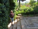 Pete takes a picture of the stone mosaic walkway