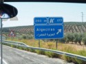 Sign in both Spanish and Arabic for a town in Algeria