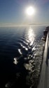 The ship's wake as we leave Malaga