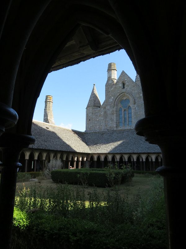 Looking through the archway of the cloister