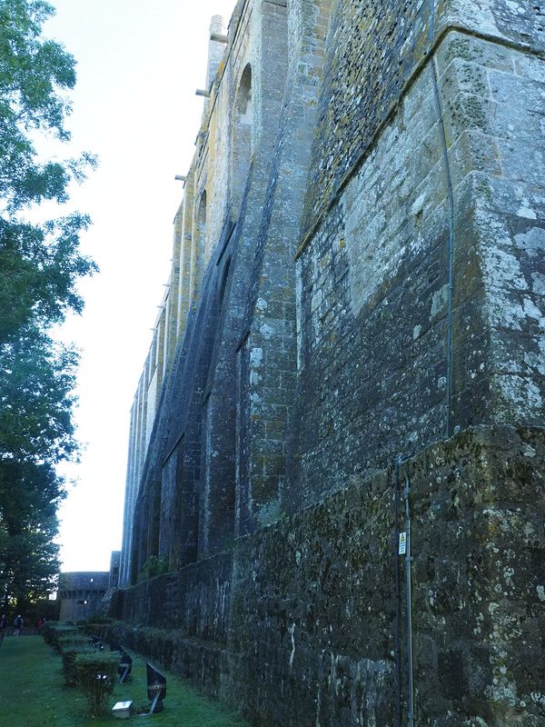 Massive stone walls