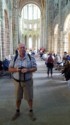 Pete inside the church