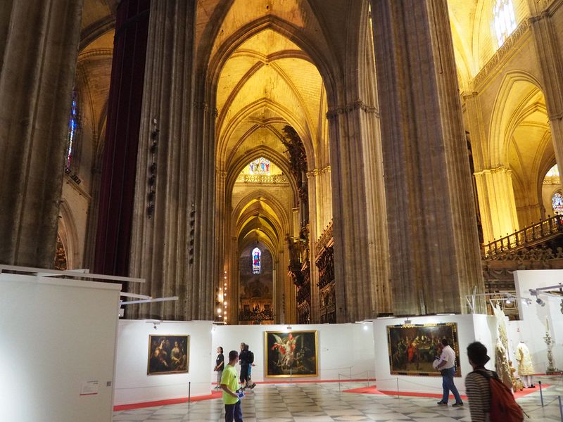 An art exhibition in part of the cathedral