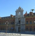 We see our first buildings from the Ibero American Exposition of 1929