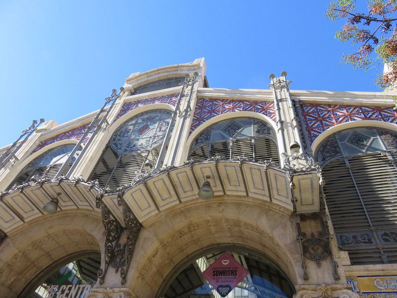 Fancy exterior of a market building