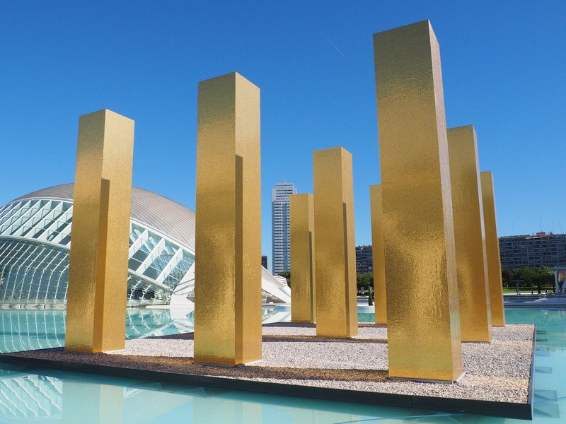 The Sky Over Nine Columns sculpture