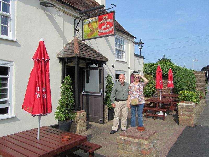 Pete and June at the Pheasant Pub