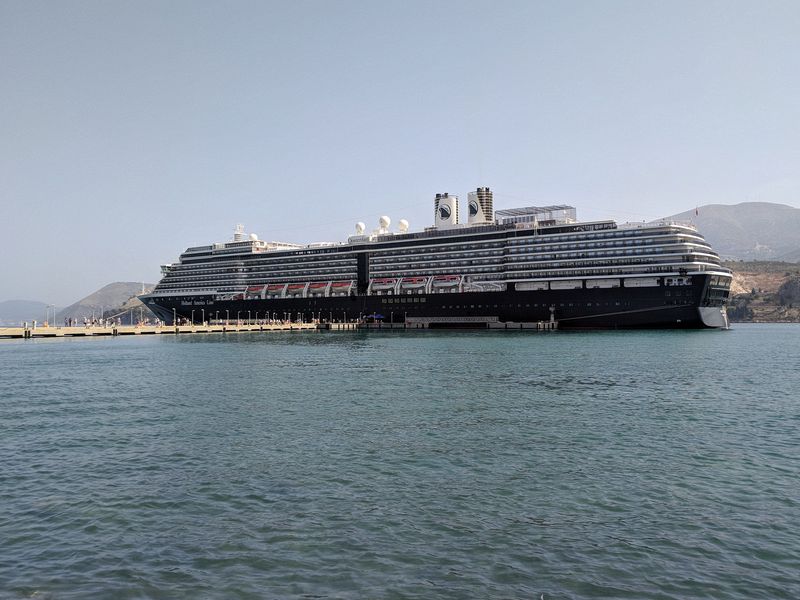 The Oosterdam docked at the city pier