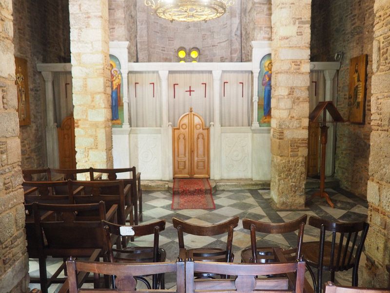 Inside the church