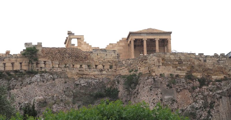 We can see part of the Erechtheum on the Acropolis