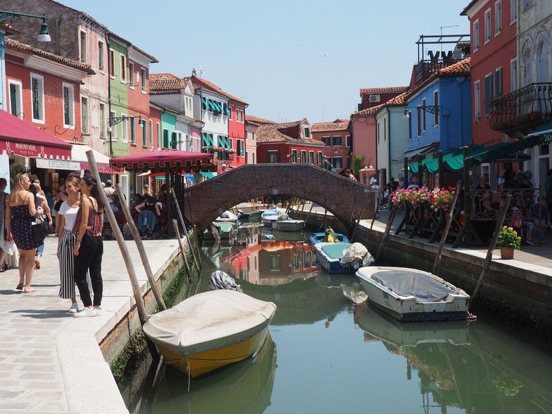 Burano has very colorful buildings