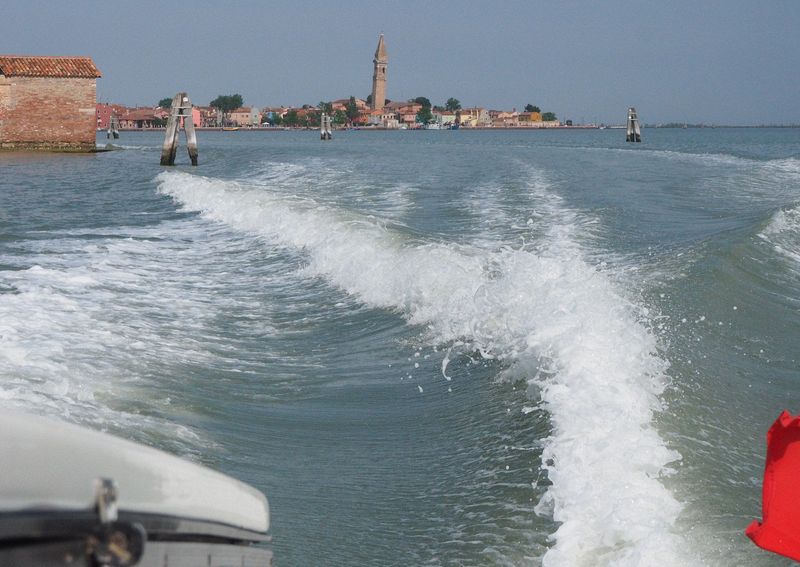 Burano recedes in our wake