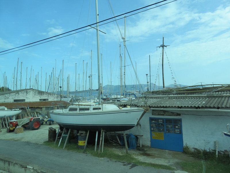 Boatyard with a sea of masts