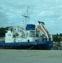 This ship is ready to shoot its life boat straight down