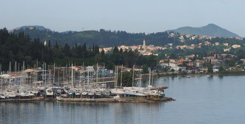 A nearby boatyard