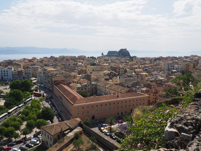 A view of the old town of Corfu