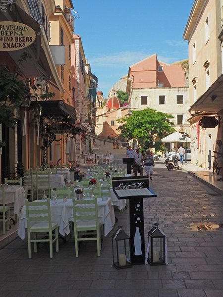 An outdoor cafe waiting for customers