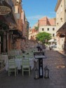 An outdoor cafe waiting for customers