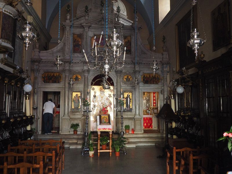 Inside one of the local churches