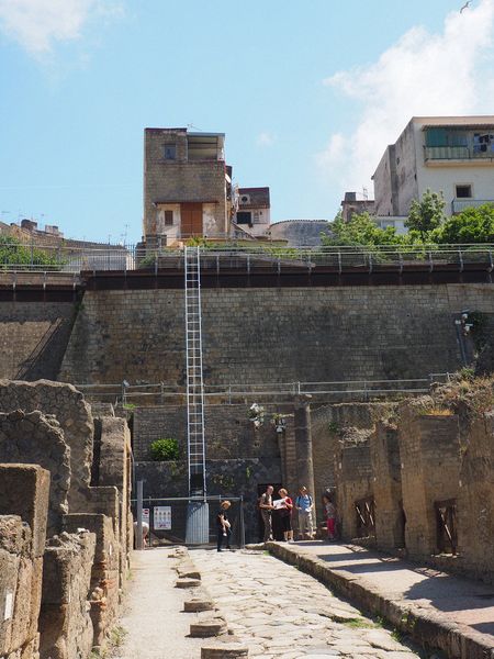 A long ladder to the current ground level