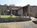 Courtyard which had brick columns